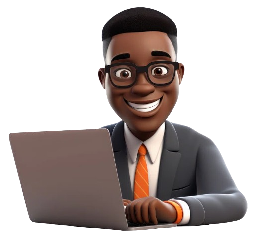 Student using online learning platform